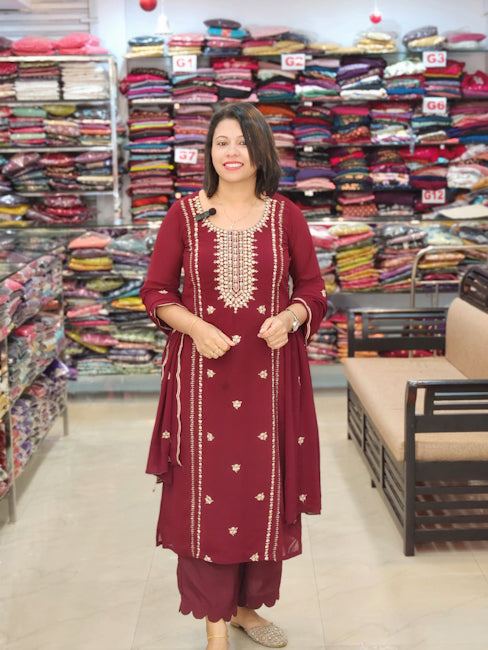 BUDGETED PARTYWEAR GEORGETTE SUITS @860/- N2699