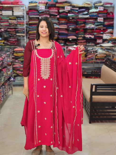 BUDGETED PARTYWEAR GEORGETTE SUITS @860/- N2699