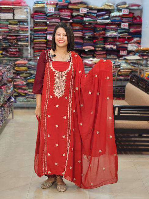 BUDGETED PARTYWEAR GEORGETTE SUITS @860/- N2699