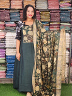 STYLISH BRASSO PATCH WORK YOKED VICHITRA SILK SUITS @895/- N2707