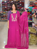 STYLISH CUT WORK WITH EMBROIDERY WORKED GEORGETTE SALWAR SUITS @999/- N2704