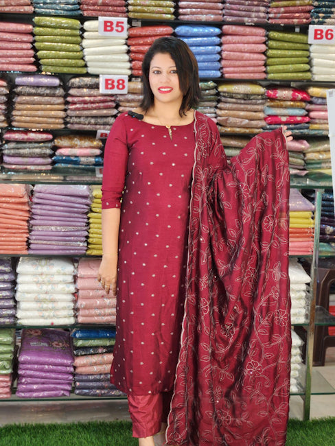 AWESOME SEMI SILK SALWAR SUITS @999/- N2705