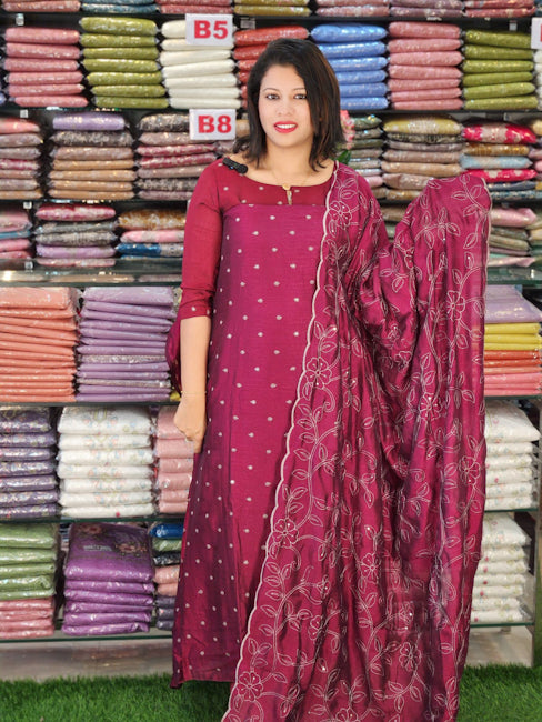 AWESOME SEMI SILK SALWAR SUITS @999/- N2705