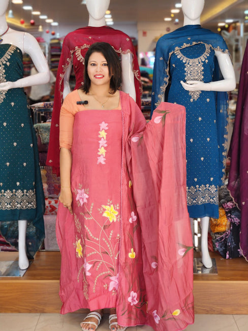 HIGHLY ENQUIRED PREMIUM MUL CHANDERI SALWAR SUITS @1340/-  N2709