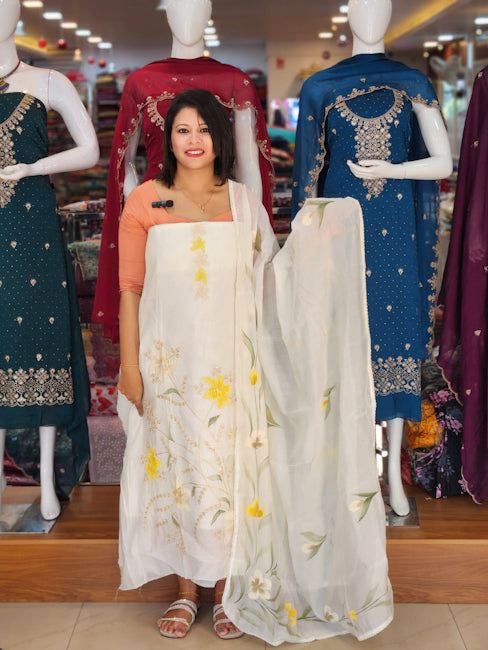 HIGHLY ENQUIRED PREMIUM MUL CHANDERI SALWAR SUITS @1340/-  N2709