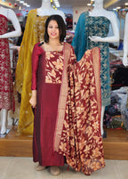STYLISH BRASSO WEAVED SEMI SILK  SALWAR SUITS @895/- N2710