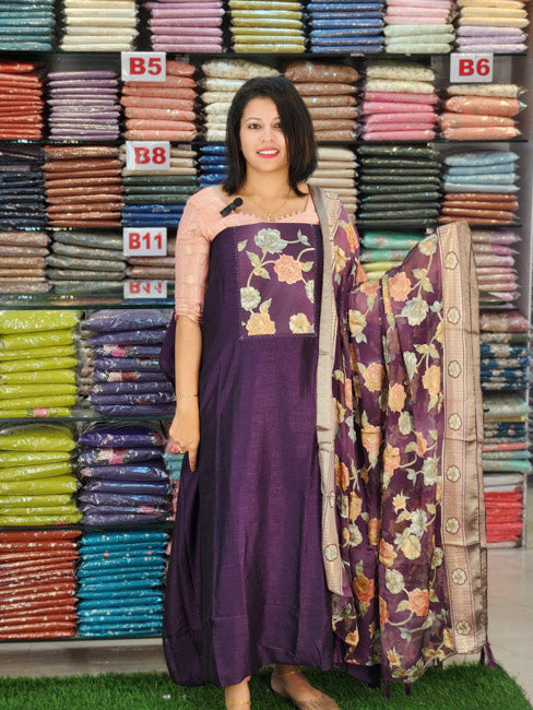 BUDGETED SEMI SILK SALWAR SUITS @895/- N2715
