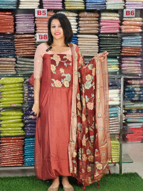 BUDGETED SEMI SILK SALWAR SUITS @895/- N2715
