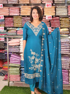BUDGETED SEMI SILK PARTYWEAR SALWAR SUITS @899/- N2713