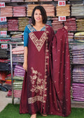 BUDGETED SEMI SILK PARTYWEAR SALWAR SUITS @599/- N2713