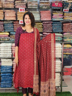 AWESOME CHUNGIDI WEAVED SOFT SILK SALWAR SUITS @1095/- N2716