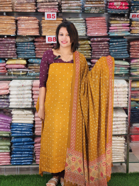 AWESOME CHUNGIDI WEAVED SOFT SILK SALWAR SUITS @1095/- N2716