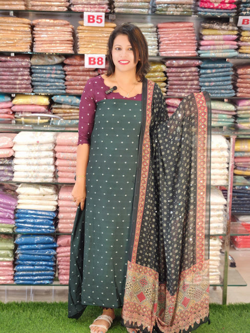 AWESOME CHUNGIDI WEAVED SOFT SILK SALWAR SUITS @1095/- N2716