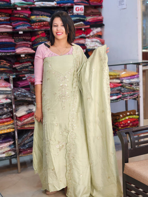 BUDGETED SEMI GUDWAL SILK SALWAR SUITS @860/-  N2739