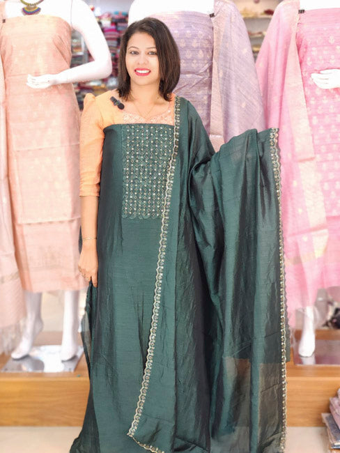 BUDGETED SEMI SILK SALWAR SUITS @899/- N2743