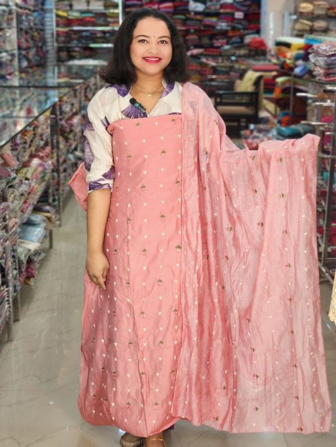 STYLISH MUL CHANDERI SALWAR SUITS @899/- N2744