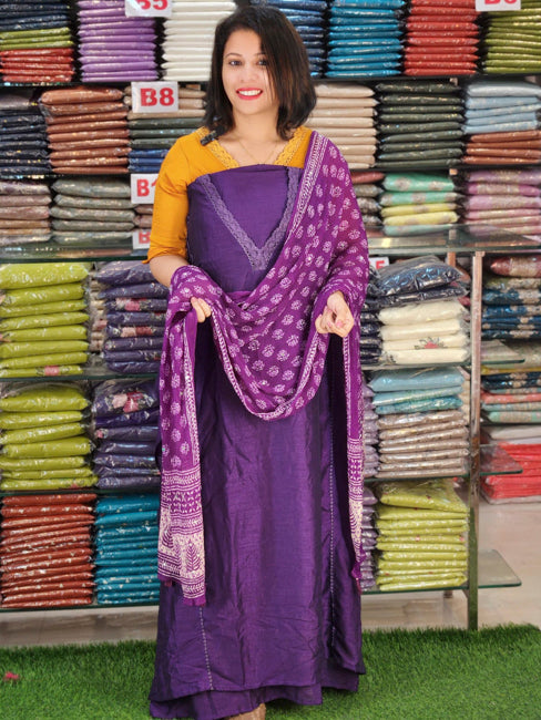 STYLISH SEMI SILK SALWAR SUITS @999/- N2757