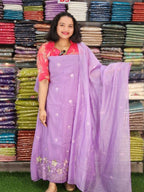 PREMIUM WORKED MUL CHANDERI SALWAR SUITS @999/- N2767
