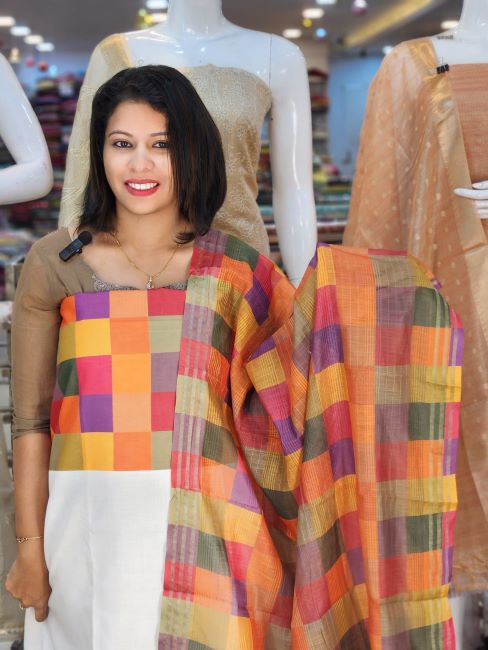 ONAM SPECIAL MADRAS CHECK SALWAR SUITS @899/- N2773