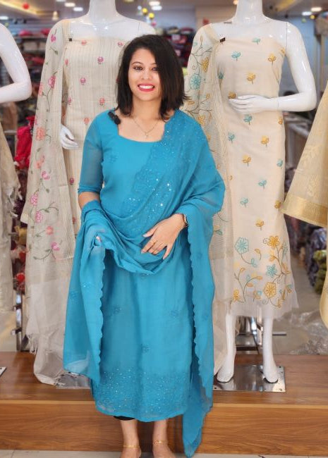 AWESOME MUL SHIFFON SALWAR SUITS @1340/-  N2776