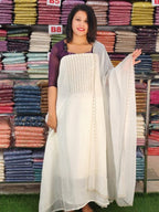 HEAVY YOKE WORKED PLATINUM CRUSH SALWAR SUITS @899/- N2777