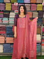 HEAVY YOKE WORKED PLATINUM CRUSH SALWAR SUITS @899/- N2777