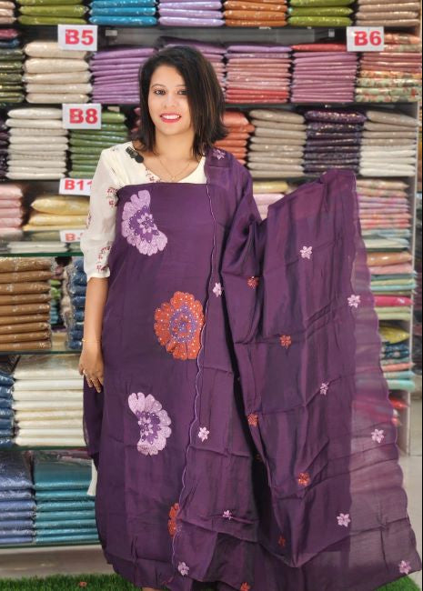 STYLISH MUL CHANDERI SALWAR SUITS @1040/- N2779