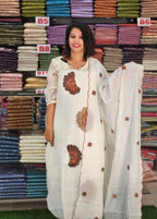 STYLISH MUL CHANDERI SALWAR SUITS @1040/- N2779