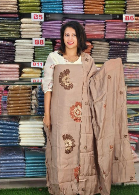 STYLISH MUL CHANDERI SALWAR SUITS @1040/- N2779