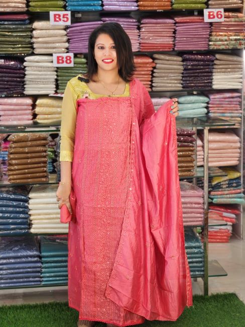 GEORGEOUS SOFT CHANDERI SALWAR SUITS @1295/- N