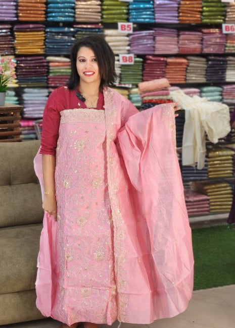 RESTOCKED PREMIUM CHANDERI SILK SALWAR SUITS @1295/- N