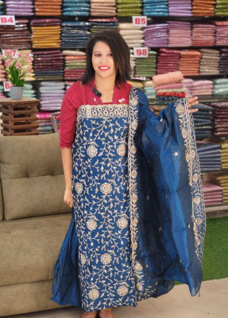 RESTOCKED PREMIUM CHANDERI SILK SALWAR SUITS @1295/- N