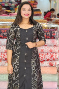 STYLISH FOIL PRINTED VATHIKKAN SILK TOP N2457