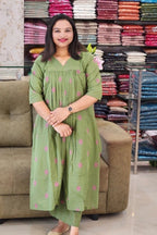 CASUAL WEAR COTTON HANDLOOM READY TO WEAR SETS N2481