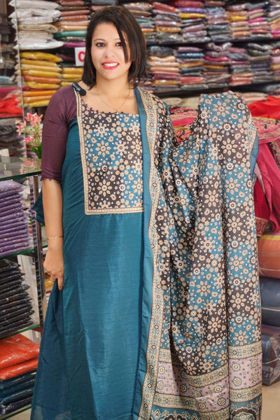 BUDGETED SEMI SILK SALWAR SUITS @645/-  N2626
