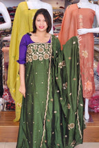 AWESOME SEMI SILK SALWAR SUITS @999/-  N2623