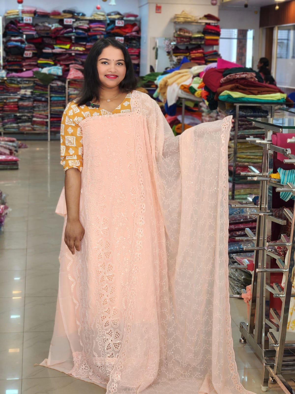 STYLISH SCHIFILI EMBROIDARY WORKED GEORGETE SUITS @999/- N2657