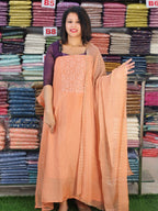 HEAVY YOKE WORKED PLATINUM CRUSH SALWAR SUITS @899/- N2777