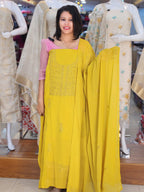 LUCKNOWI EMBROIDERY WORKED PURE GEORGETTE SALWAR SUITS @1495/-  N2800