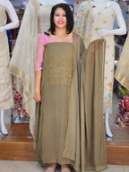 LUCKNOWI EMBROIDERY WORKED PURE GEORGETTE SALWAR SUITS @1495/-  N2800