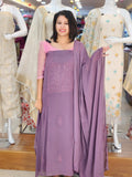 LUCKNOWI EMBROIDERY WORKED PURE GEORGETTE SALWAR SUITS @1495/-  N2800