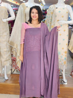 LUCKNOWI EMBROIDERY WORKED PURE GEORGETTE SALWAR SUITS @1495/-  N2800