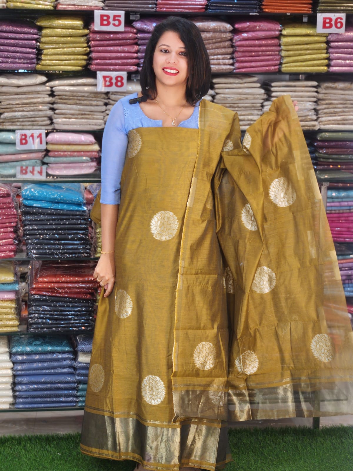 BUDGETED JAMDHANI SALWAR SUITS @840/- N2783