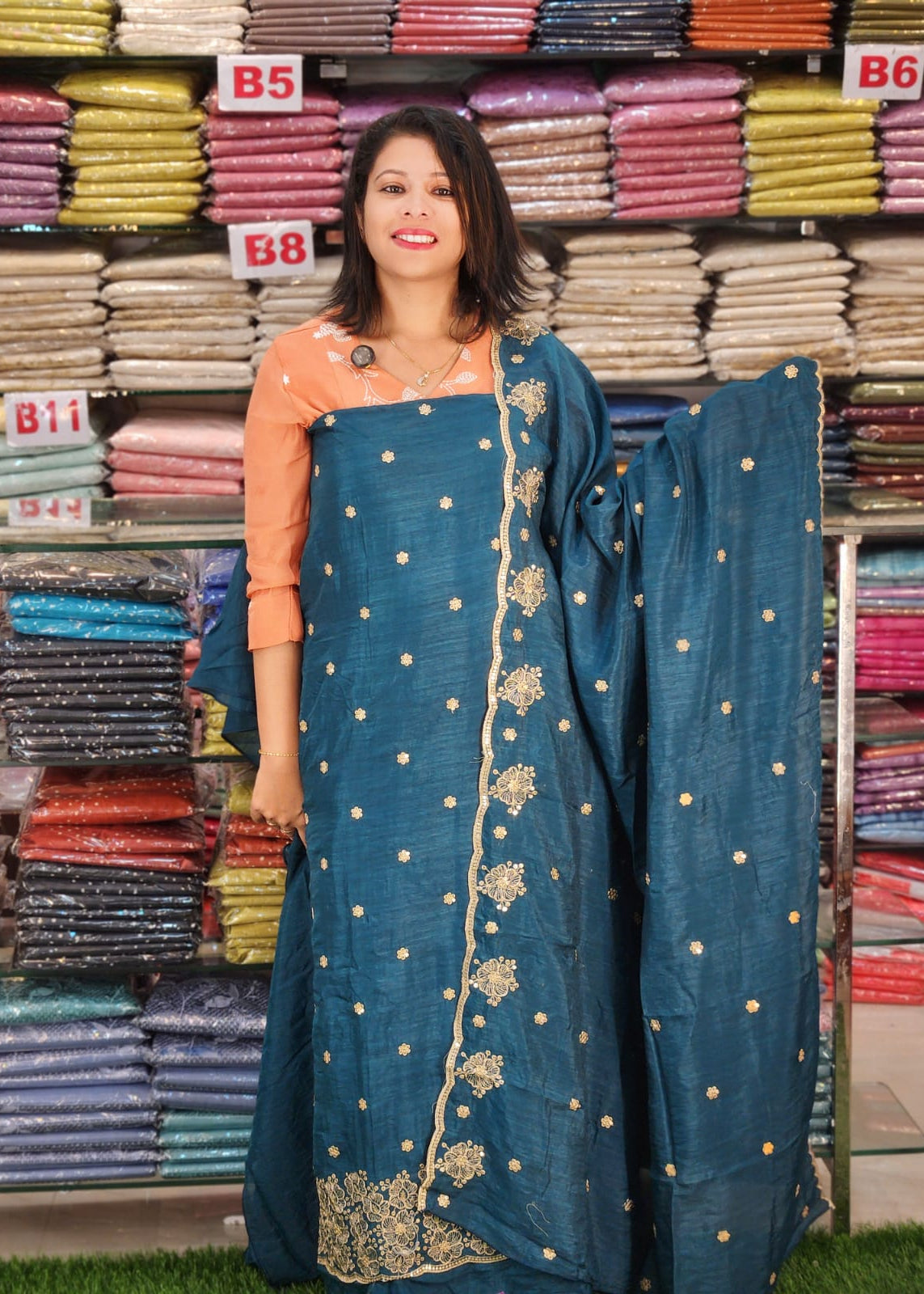 SOFT CHINON SILK SALWAR SUITS @799/-  N2693
