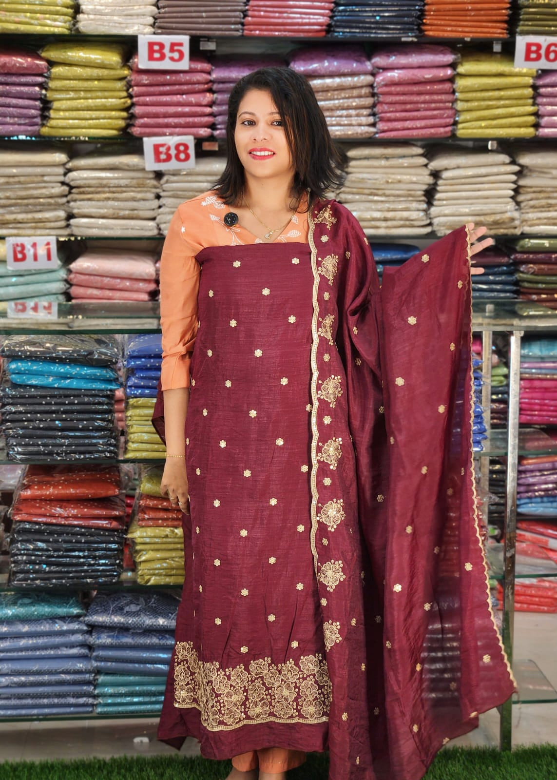 SOFT CHINON SILK SALWAR SUITS @799/-  N2693