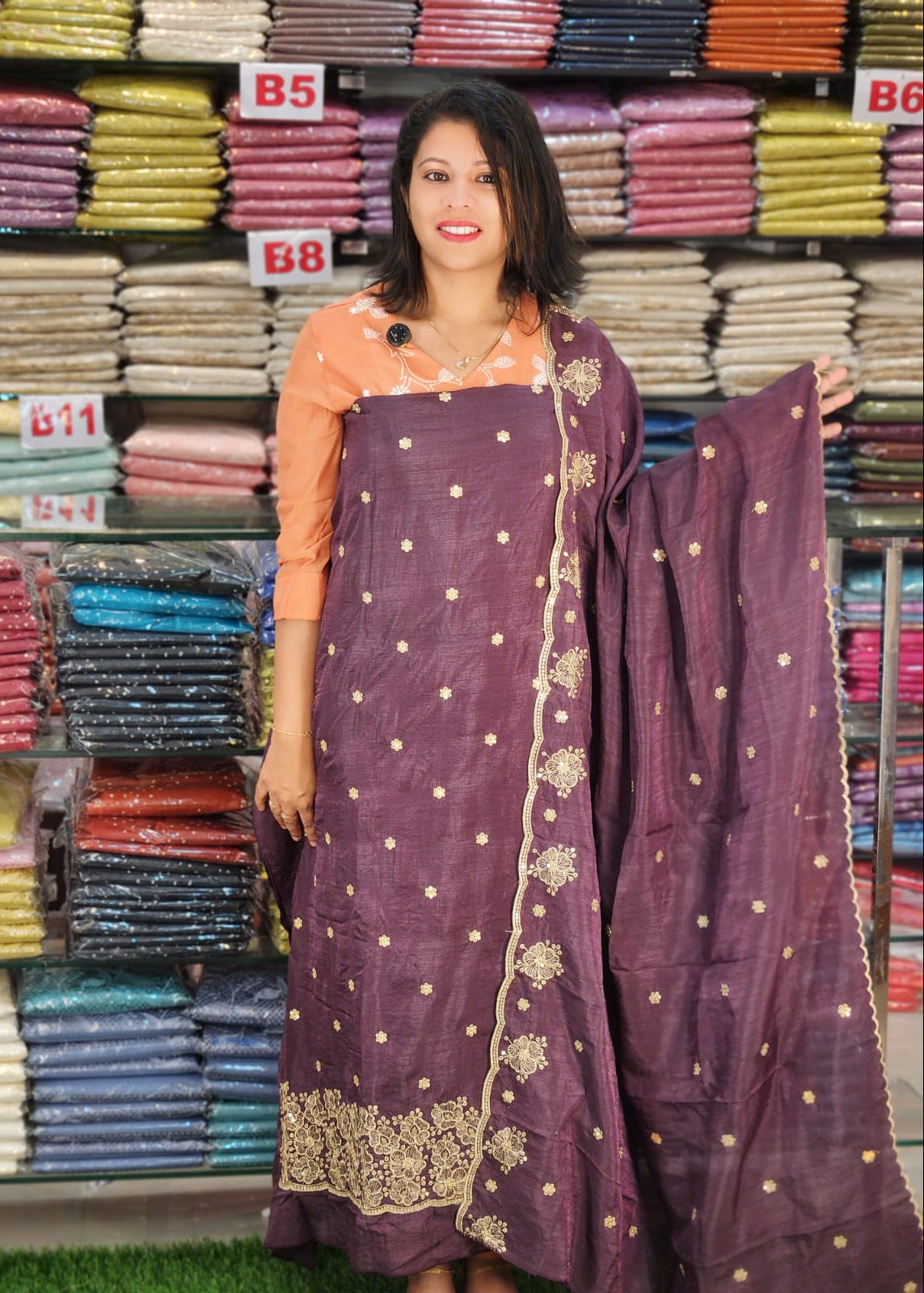 SOFT CHINON SILK SALWAR SUITS @799/-  N2693