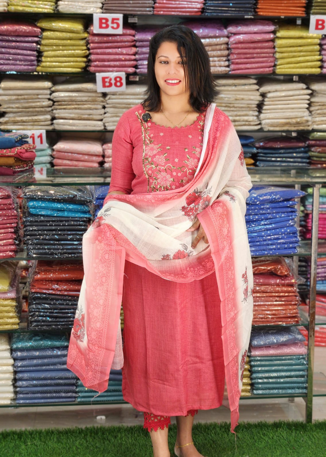 JUTE LINEN SALWAR SUITS @999/- N2775