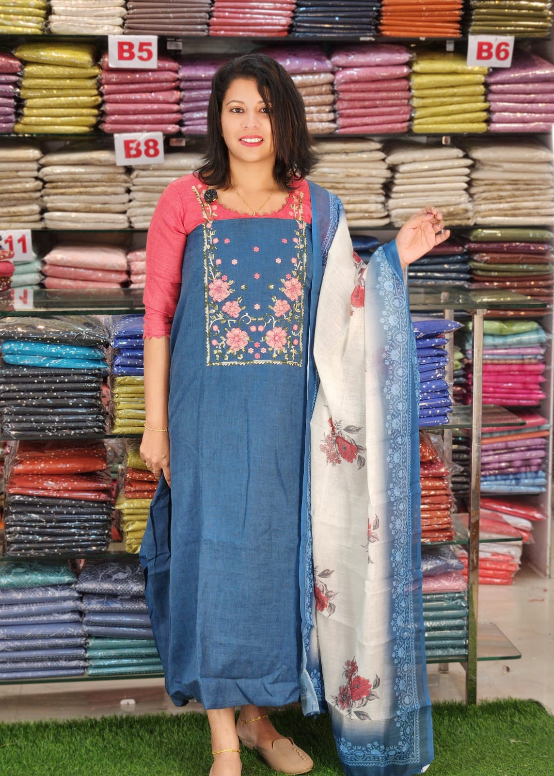 JUTE LINEN SALWAR SUITS @999/- N2775