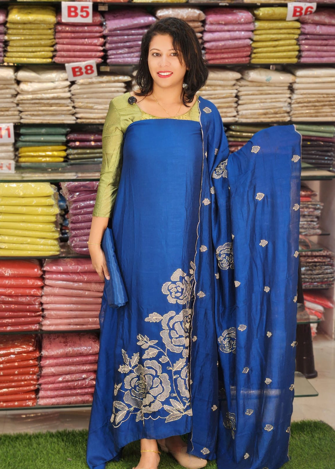 PARTYWEAR SPECIAL SEMI SILK SALWAR SUITS @899/- N2818