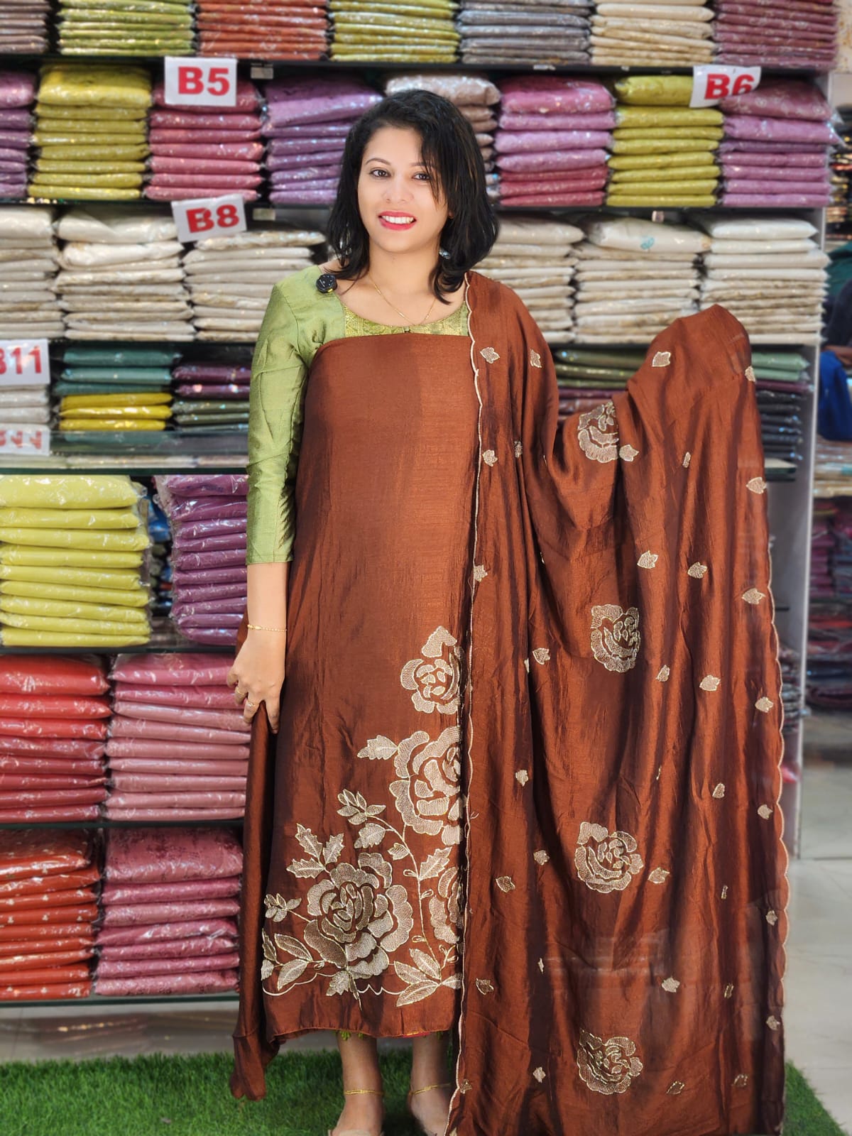 PARTYWEAR SPECIAL SEMI SILK SALWAR SUITS @899/- N2818